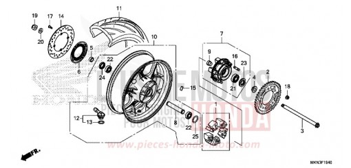 ROUE ARRIERE CB650RAK de 2019
